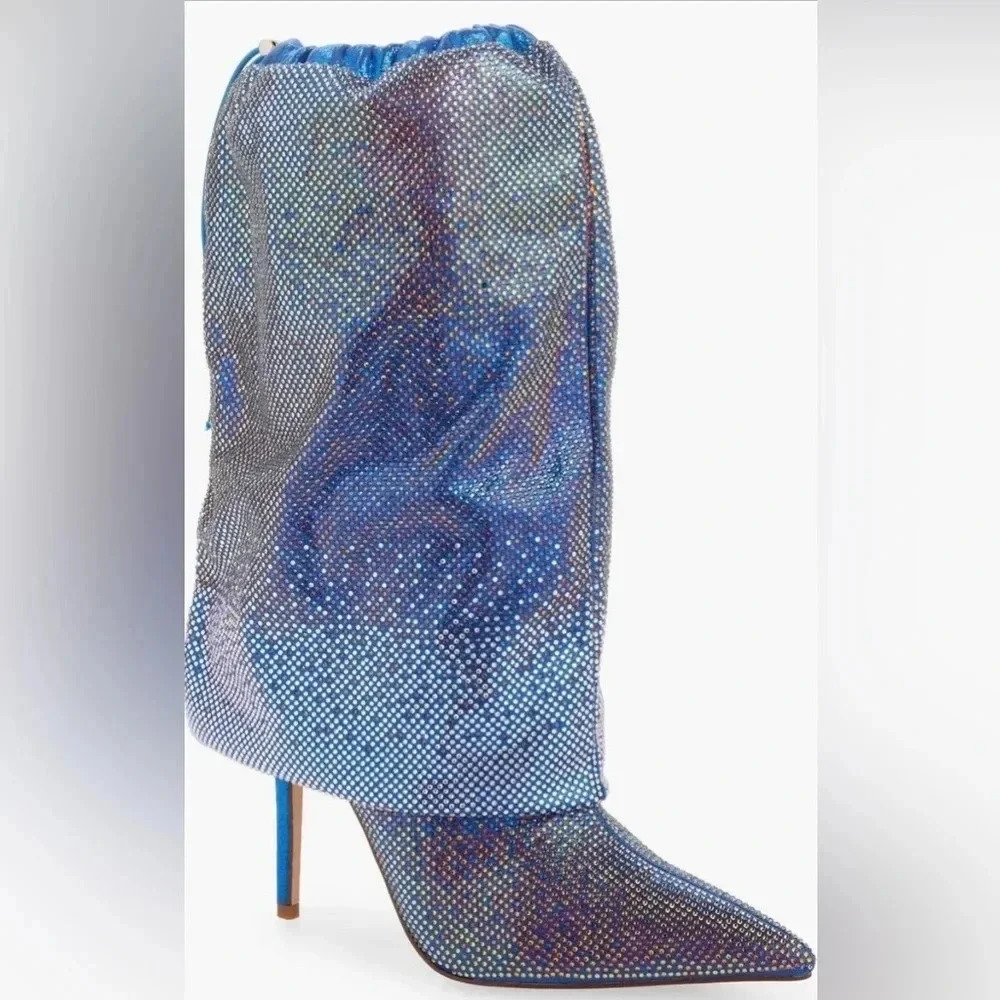 Azalea Wang  Blue Wishful Pointed Toe Bootie